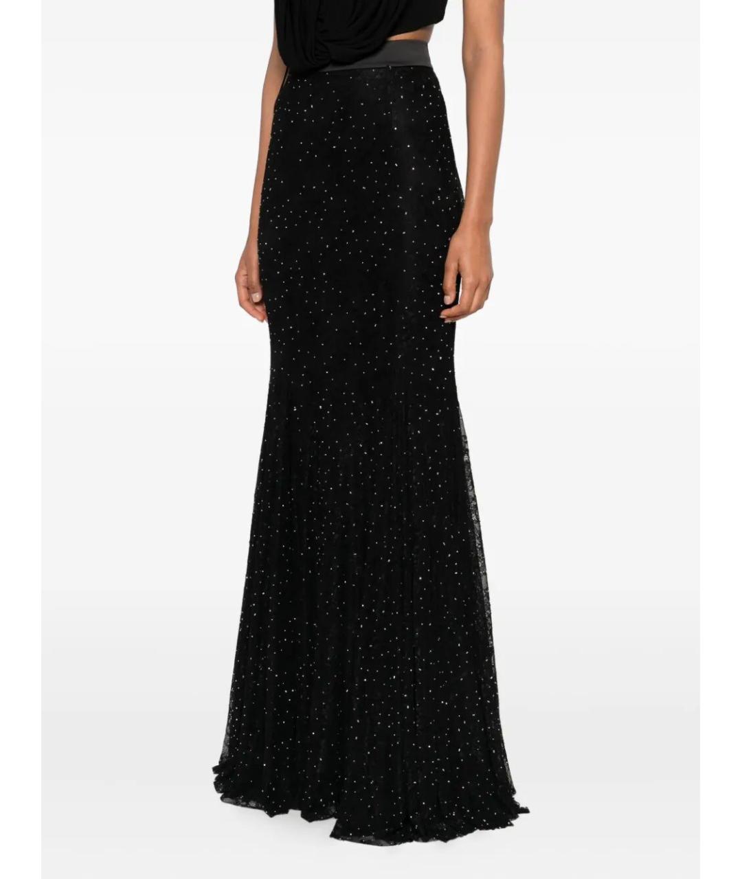 NISSA Черная полиамидовая юбка макси, фото 3