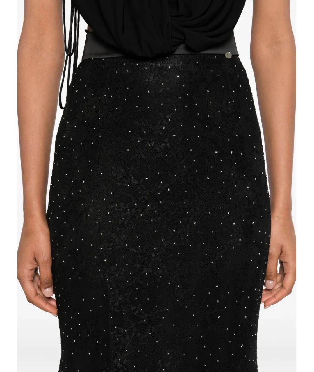 NISSA Черная полиамидовая юбка макси, фото 5