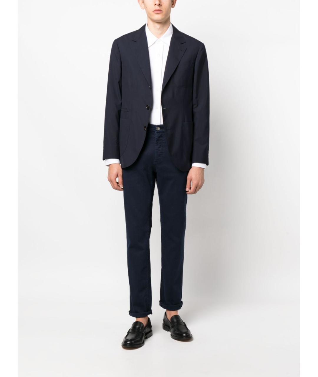 BRUNELLO CUCINELLI Темно-синие хлопковые джинсы скинни, фото 2