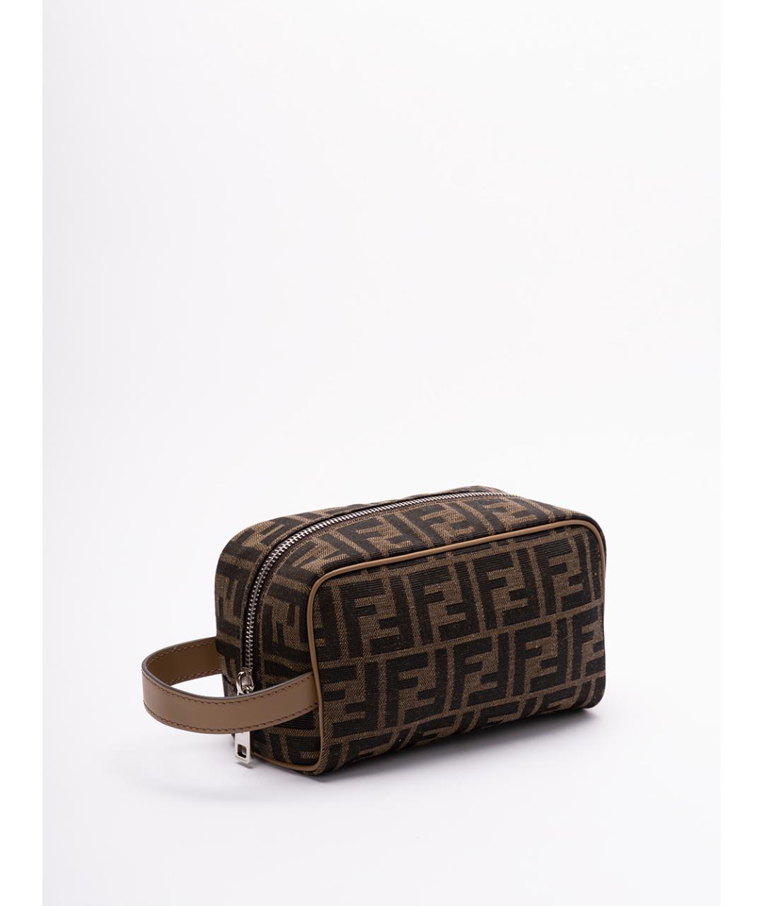 FENDI Коричневая синтетическая барсетка, фото 3