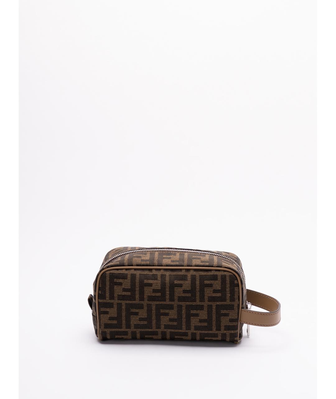 FENDI Коричневая синтетическая барсетка, фото 2