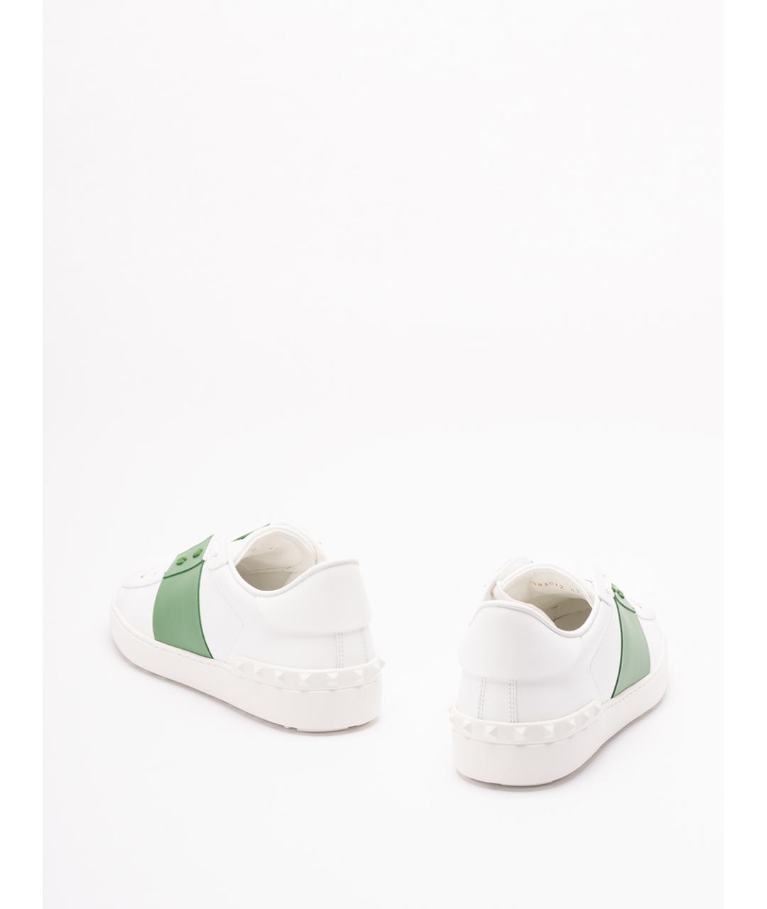 VALENTINO Белые кожаные низкие кроссовки / кеды, фото 2