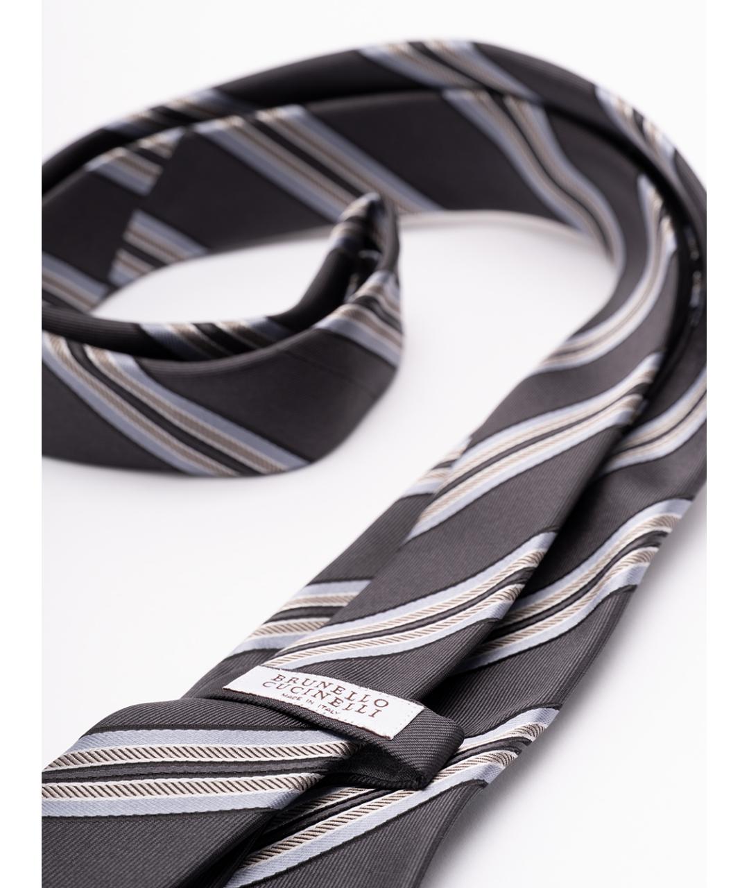 BRUNELLO CUCINELLI Мульти шелковый галстук, фото 2