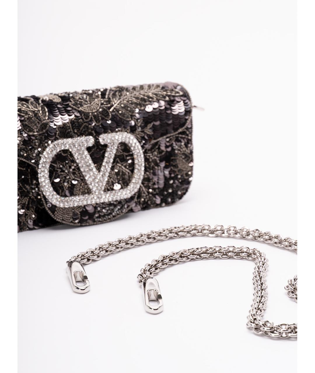 VALENTINO Черная тканевая сумка через плечо, фото 3