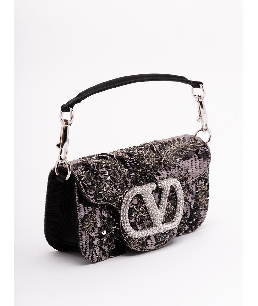 VALENTINO Черная тканевая сумка через плечо, фото 2