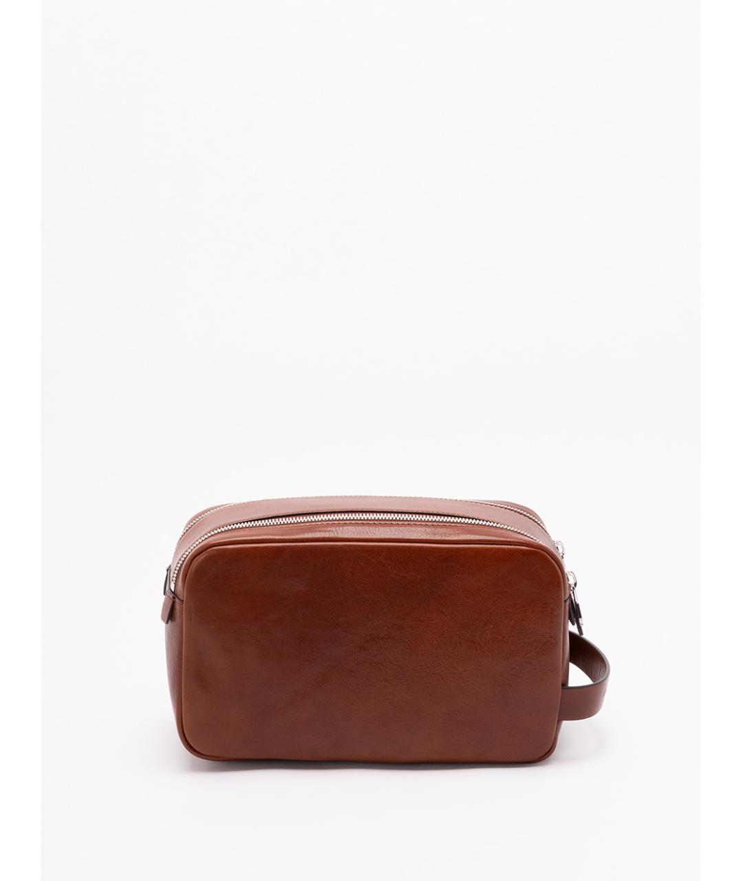 BRUNELLO CUCINELLI Коричневая кожаная барсетка, фото 2