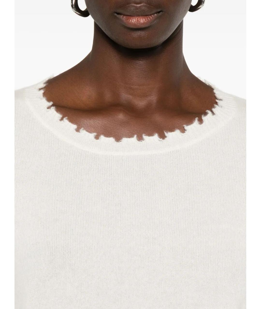 KUJTEN Белый кашемировый джемпер / свитер, фото 3