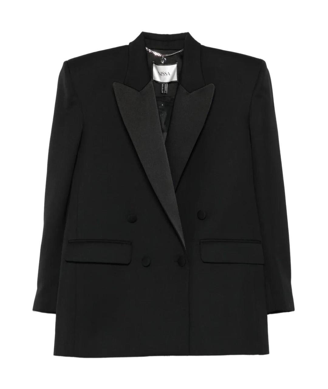 NISSA Черный полиэстеровый жакет/пиджак, фото 1