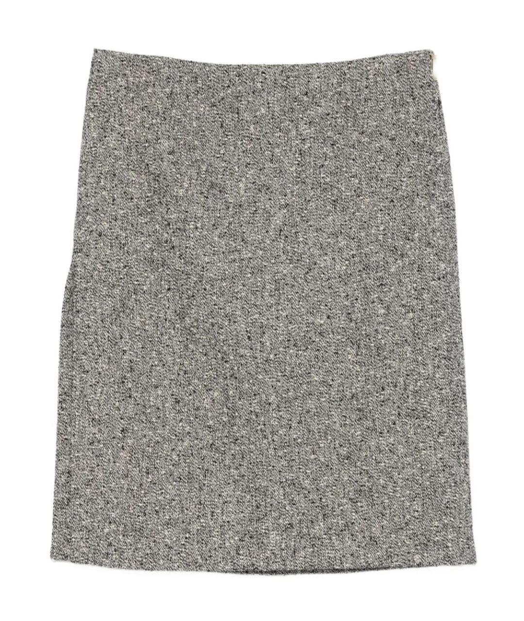 GUCCI Серая хлопковая юбка миди, фото 1