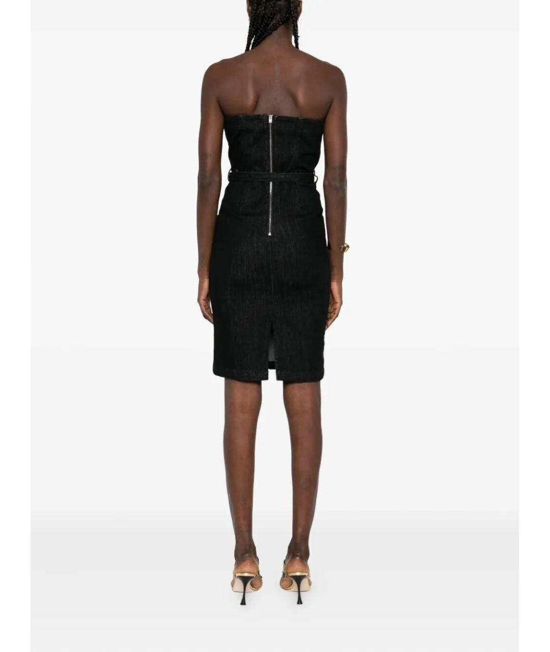 SELF-PORTRAIT Черное хлопковое коктейльное платье, фото 5