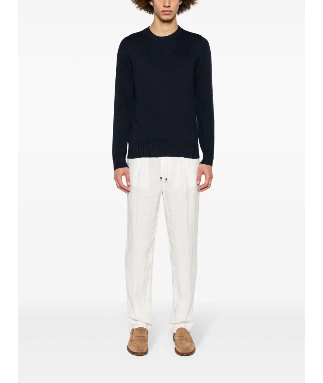 BRUNELLO CUCINELLI Белые льняные повседневные брюки, фото 2