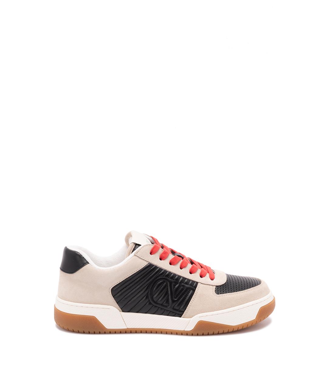 VALENTINO Мульти кожаные низкие кроссовки / кеды, фото 1