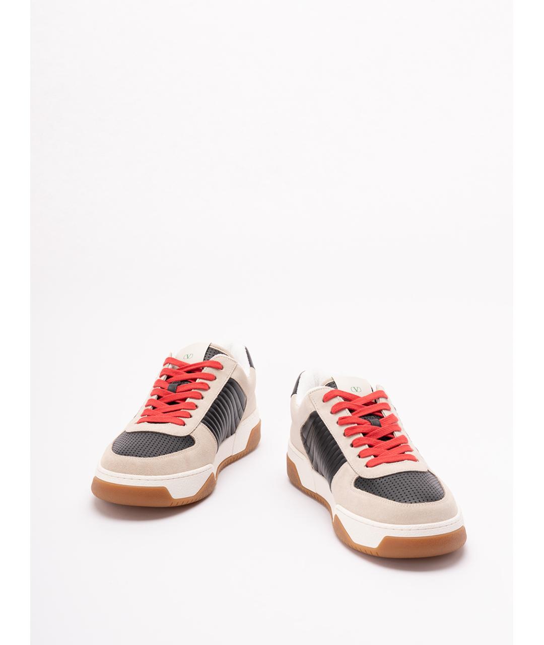 VALENTINO Мульти кожаные низкие кроссовки / кеды, фото 2