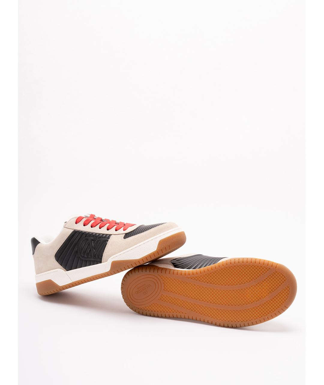 VALENTINO Мульти кожаные низкие кроссовки / кеды, фото 3