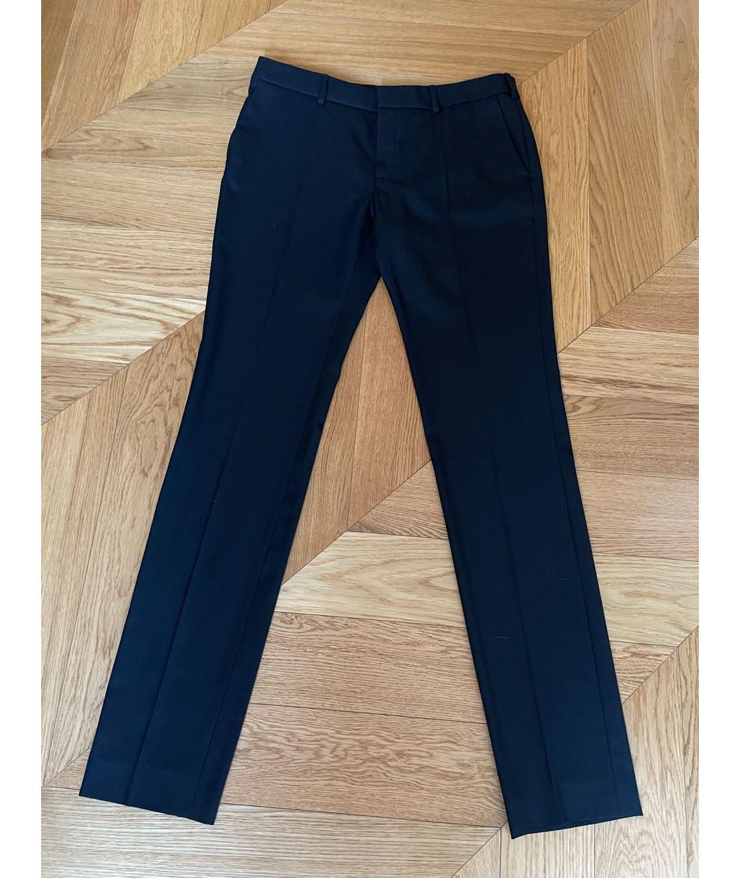 SAINT LAURENT Черные шерстяные брюки узкие, фото 2