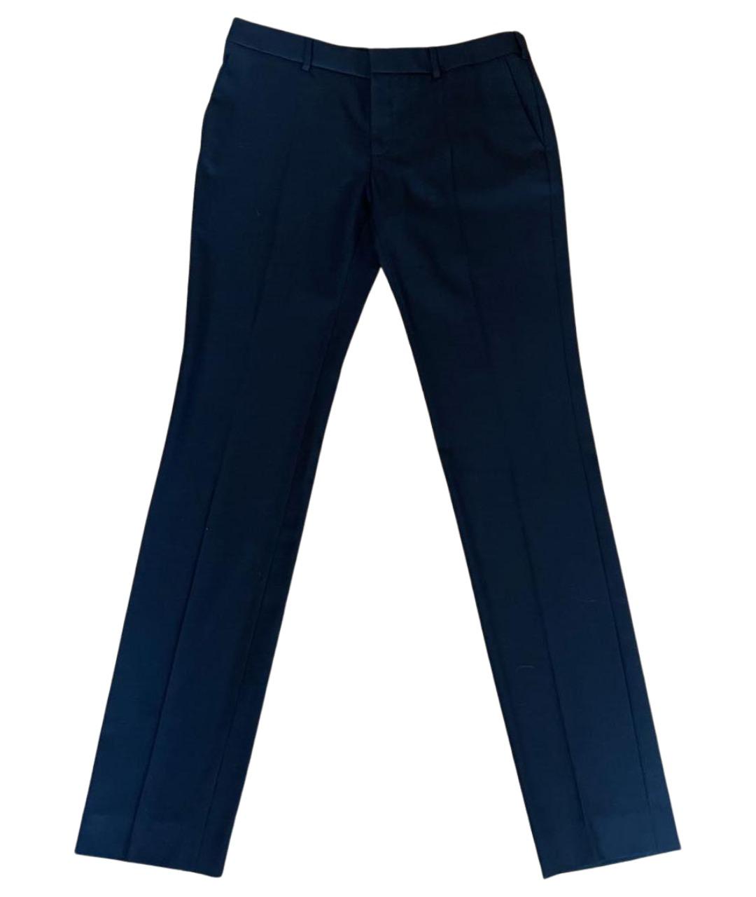 SAINT LAURENT Черные шерстяные брюки узкие, фото 1