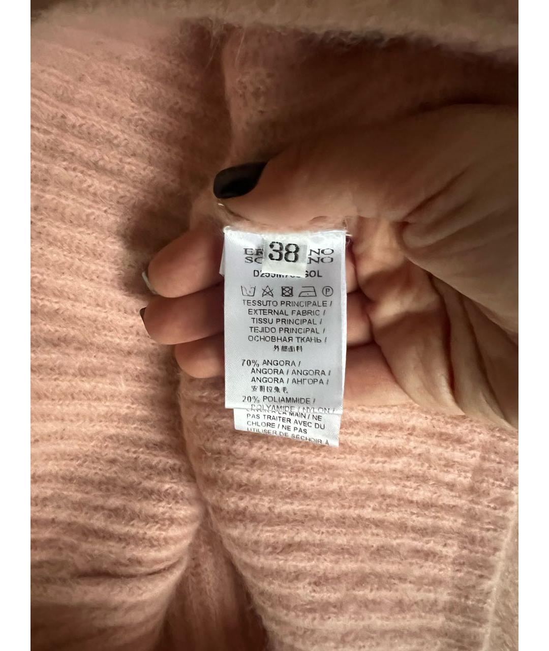 ERMANNO SCERVINO Розовый шерстяной джемпер / свитер, фото 3