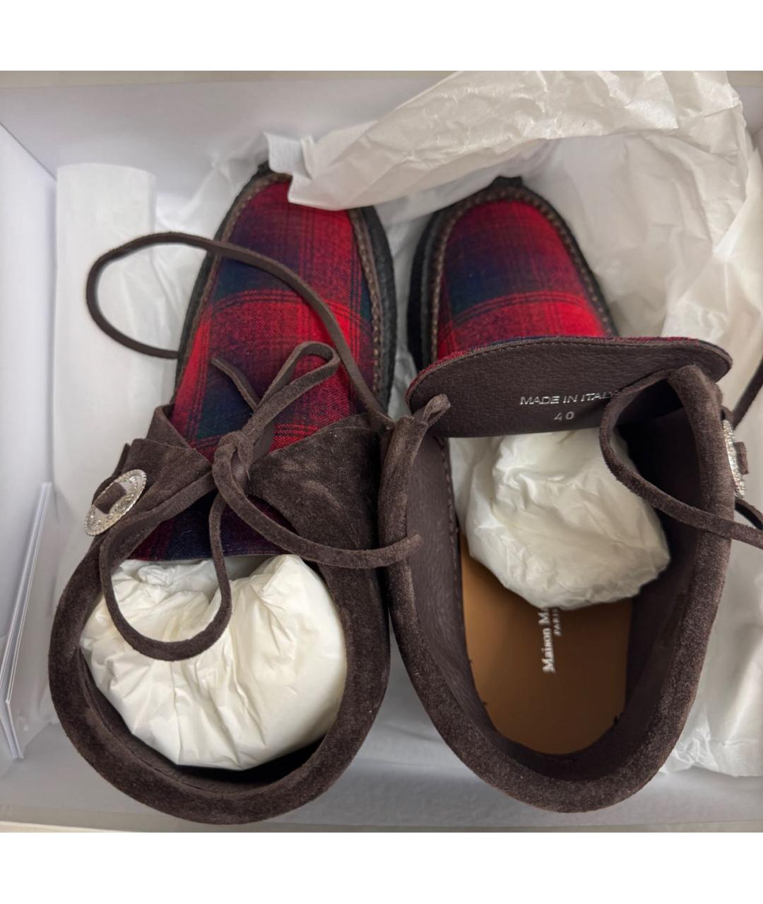 MAISON MARGIELA Коричневые замшевые лоферы, фото 4