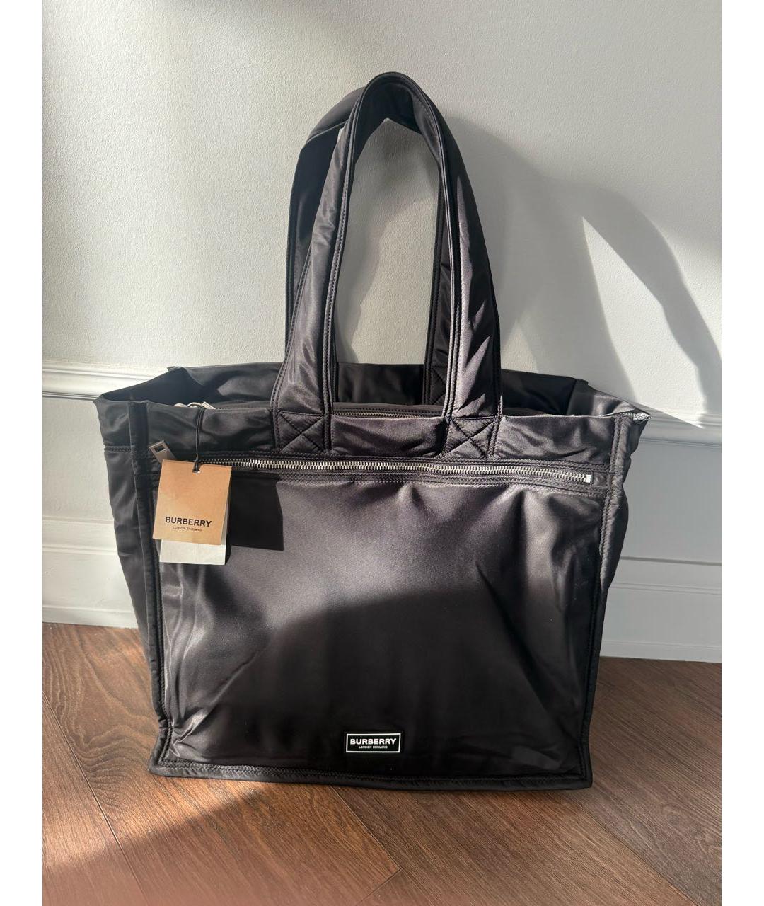 BURBERRY Черная сумка тоут, фото 5