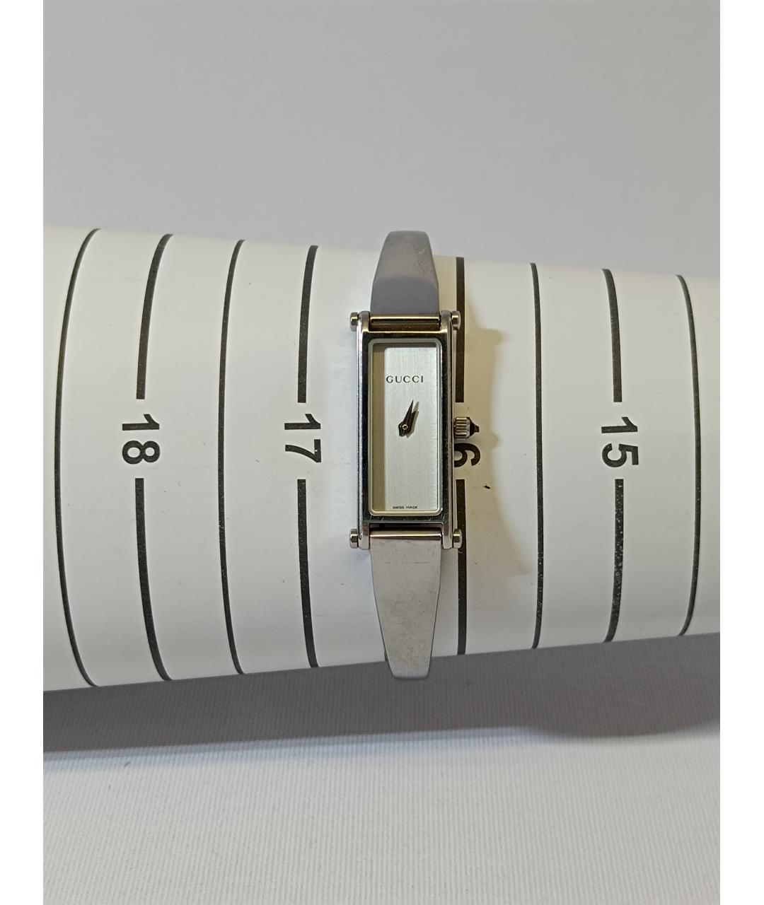 GUCCI Серебряные металлические часы, фото 6