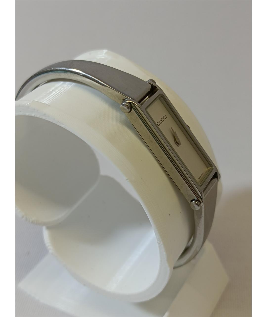 GUCCI Серебряные металлические часы, фото 4