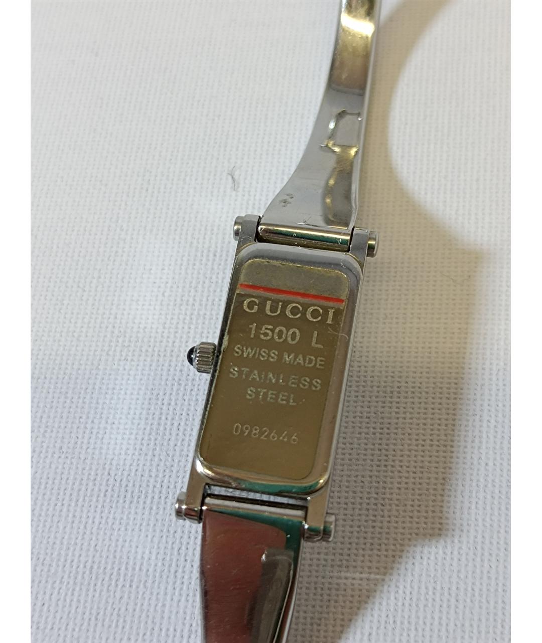 GUCCI Серебряные металлические часы, фото 7