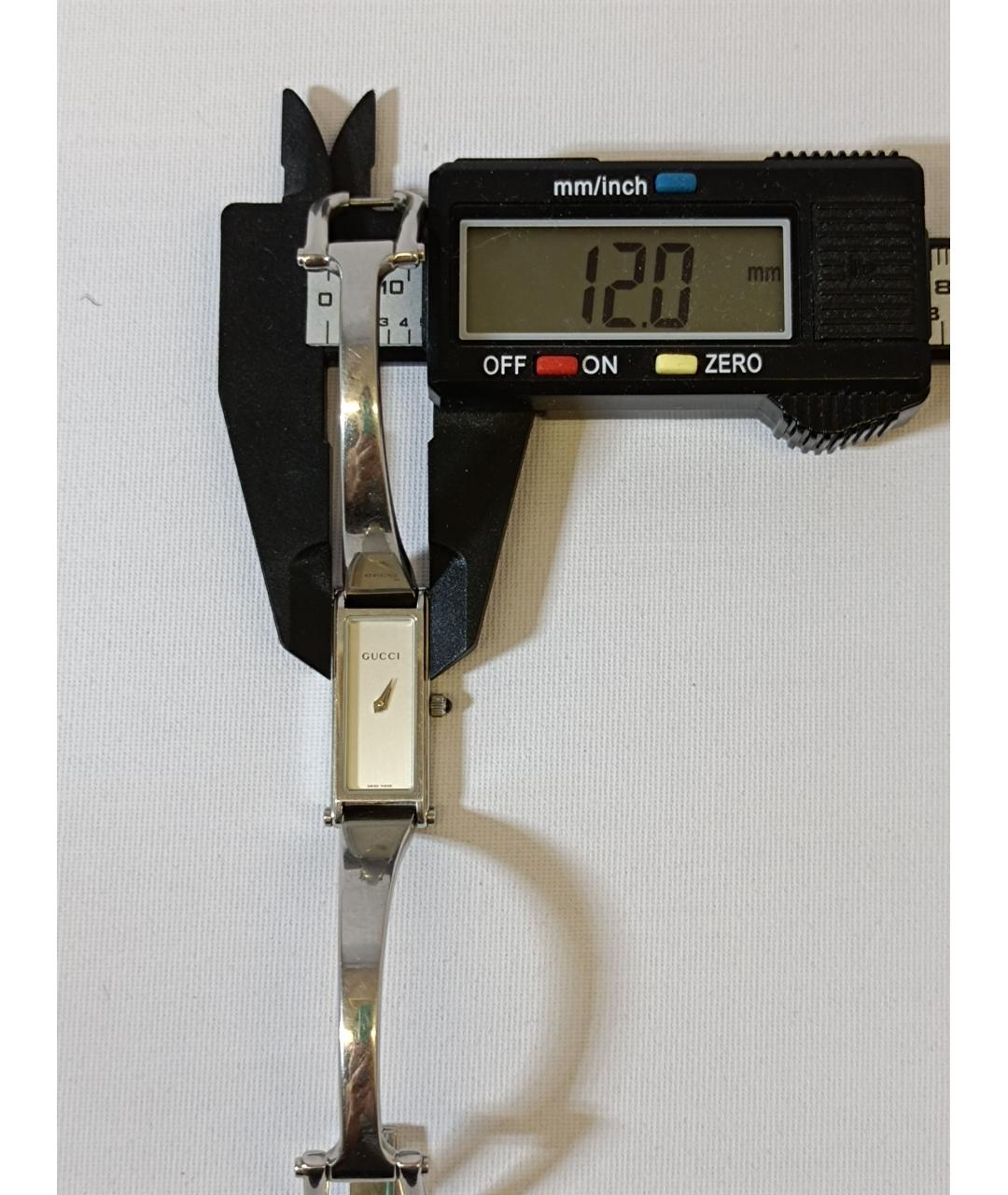 GUCCI Серебряные металлические часы, фото 8