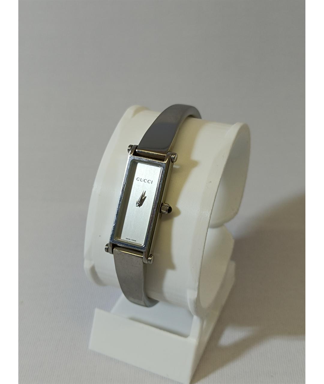 GUCCI Серебряные металлические часы, фото 9