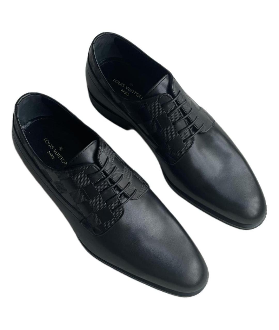 LOUIS VUITTON Черные кожаные туфли, фото 4