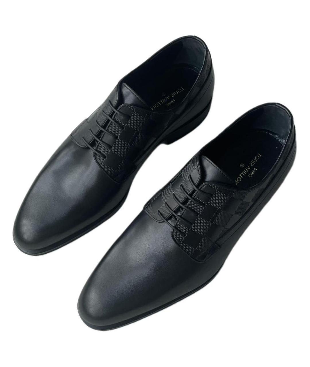 LOUIS VUITTON Черные кожаные туфли, фото 2