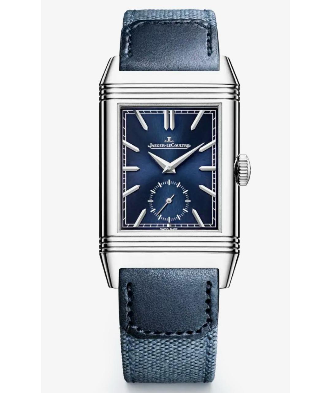 Jaeger LeCoultre Темно-синие стальные часы, фото 4