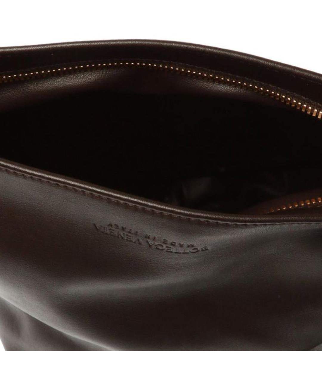 BOTTEGA VENETA Коричневая кожаная сумка через плечо, фото 4