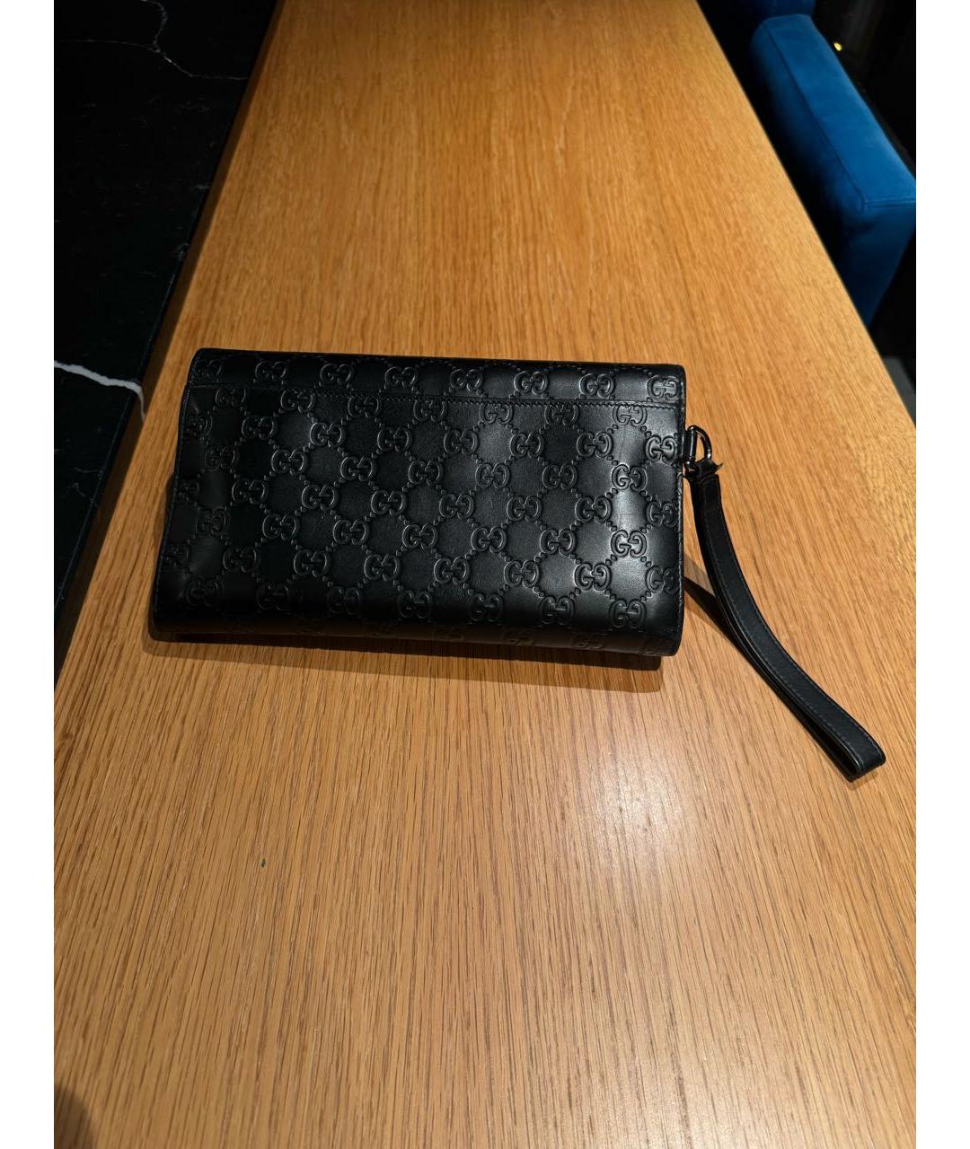 GUCCI Черный кожаный кошелек, фото 2