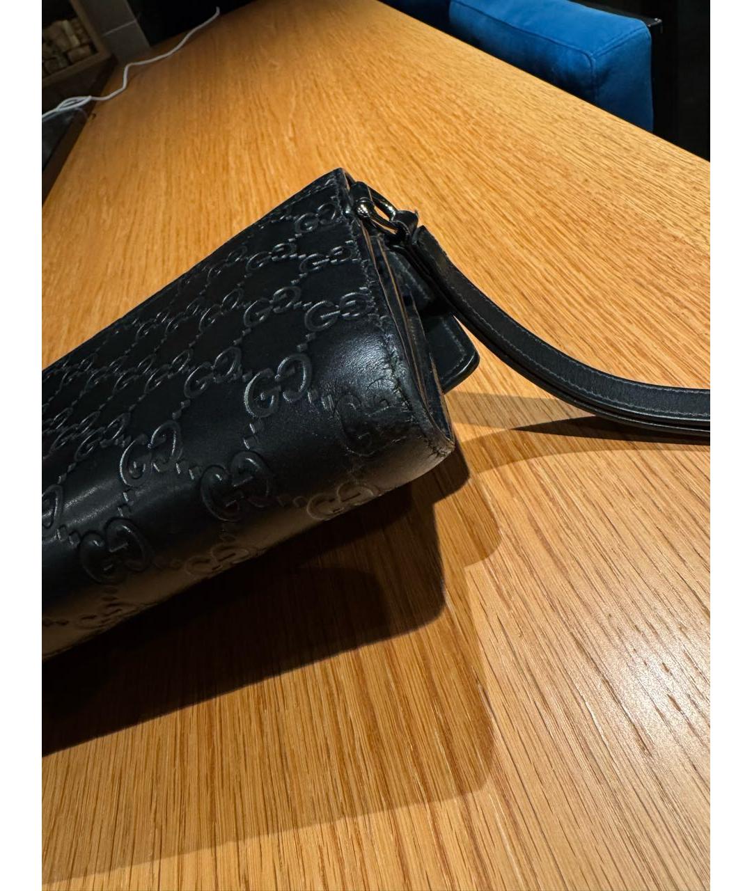 GUCCI Черный кожаный кошелек, фото 6