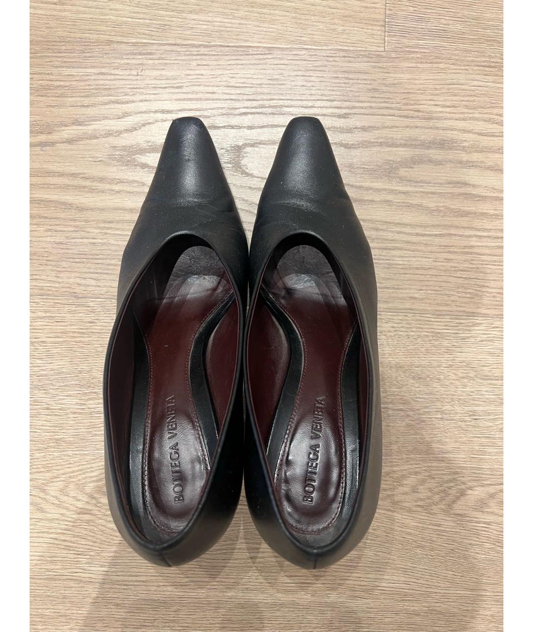BOTTEGA VENETA Черные кожаные туфли, фото 3