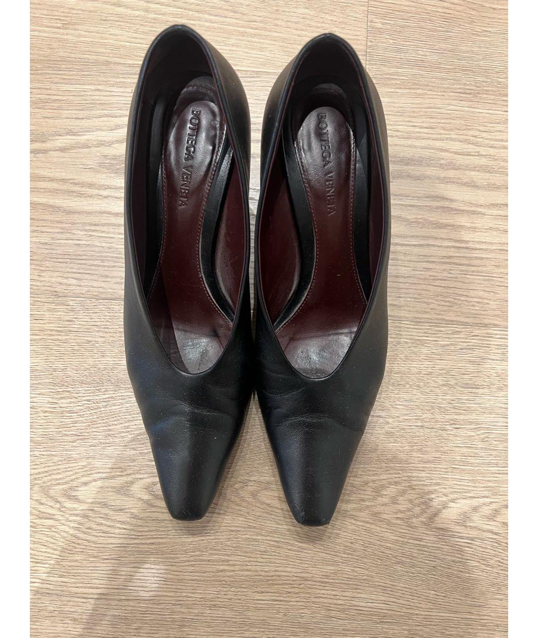 BOTTEGA VENETA Черные кожаные туфли, фото 2