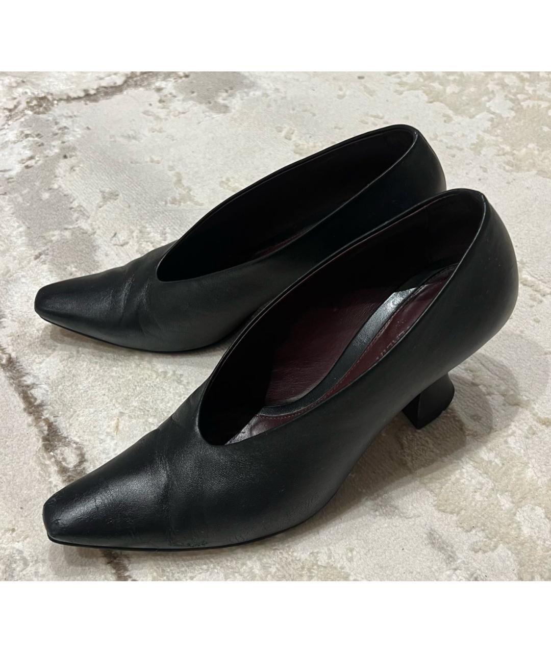 BOTTEGA VENETA Черные кожаные туфли, фото 7