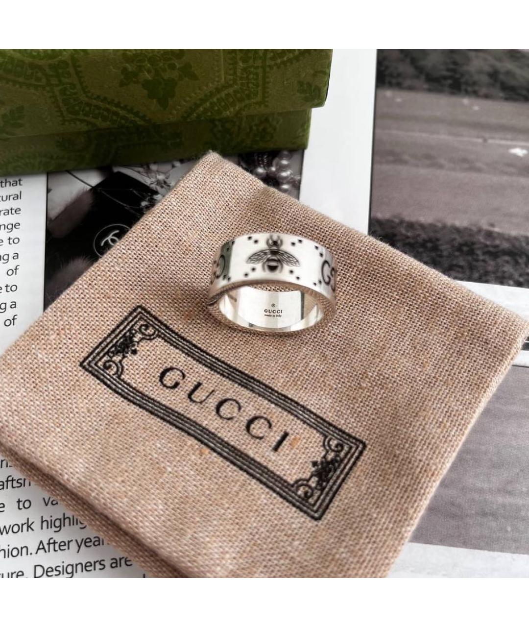 GUCCI Серебряное серебряное кольцо, фото 2