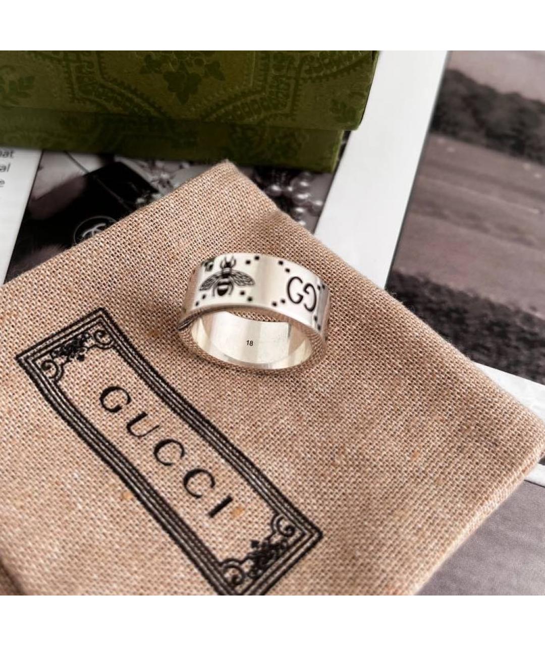 GUCCI Серебряное серебряное кольцо, фото 4