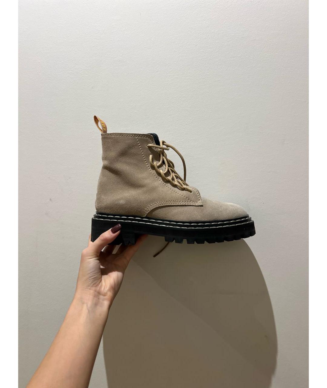 PROENZA SCHOULER Бежевые замшевые ботинки, фото 7