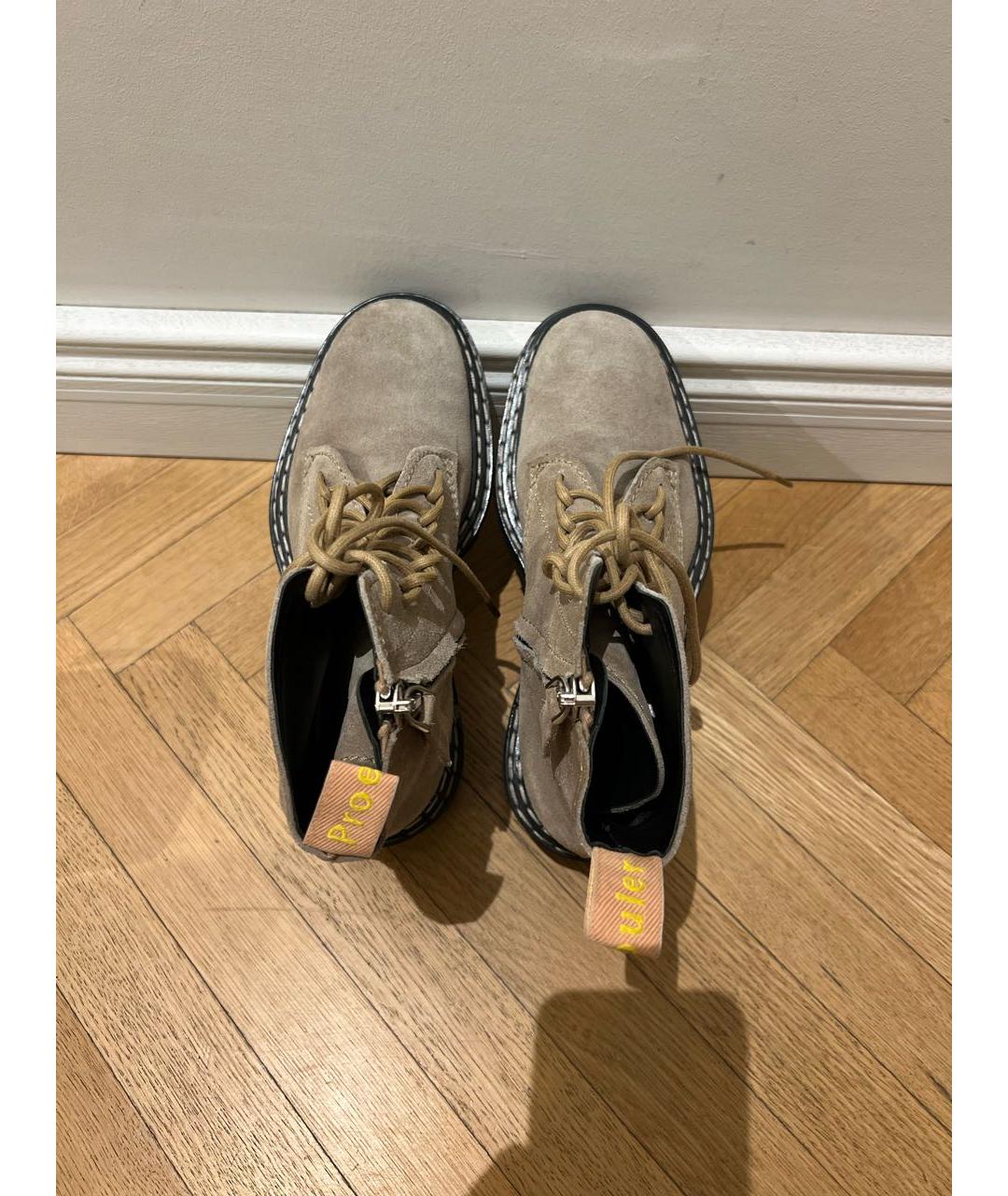 PROENZA SCHOULER Бежевые замшевые ботинки, фото 3