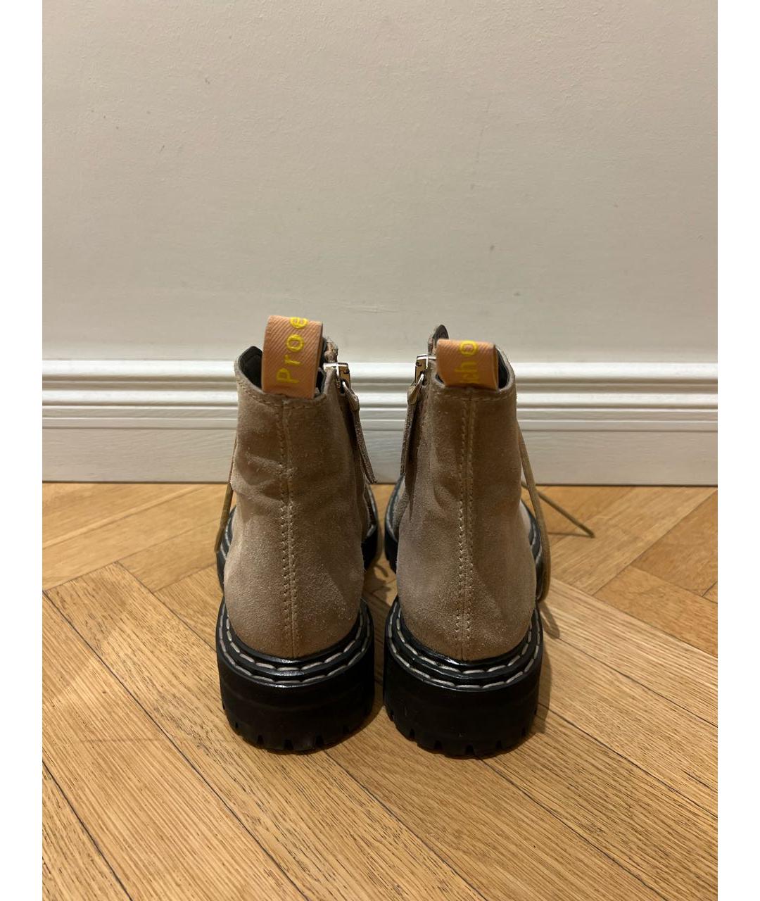 PROENZA SCHOULER Бежевые замшевые ботинки, фото 4