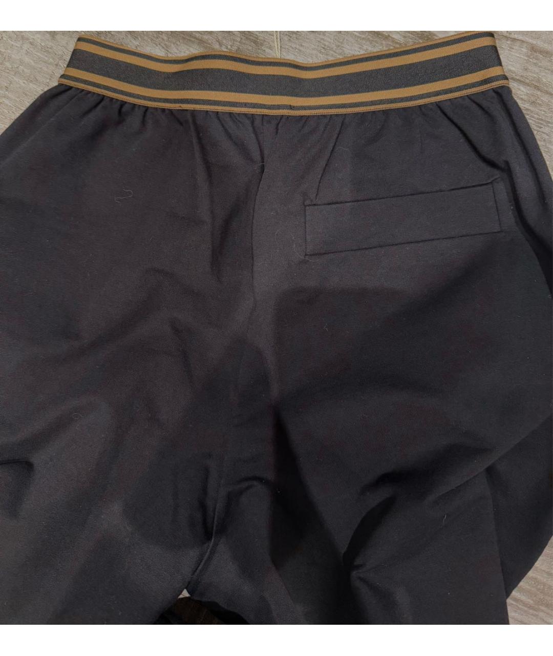 BRUNELLO CUCINELLI Черные хлопковые спортивные брюки и шорты, фото 2