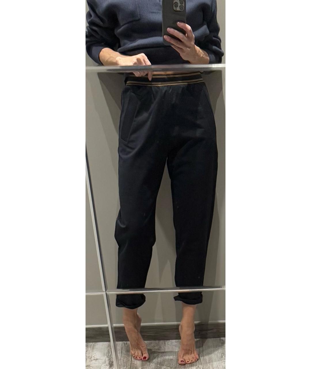 BRUNELLO CUCINELLI Черные хлопковые спортивные брюки и шорты, фото 4