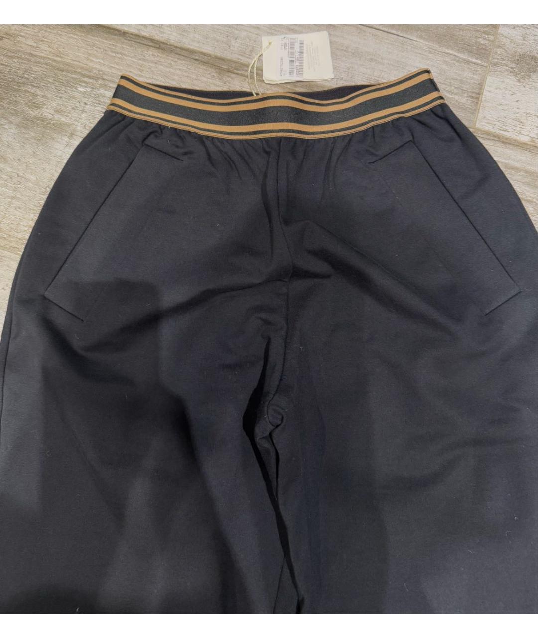 BRUNELLO CUCINELLI Черные хлопковые спортивные брюки и шорты, фото 3