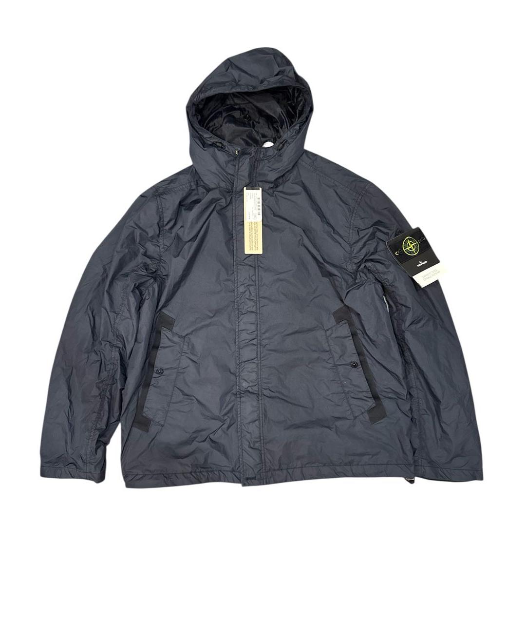STONE ISLAND Темно-синяя полиэстеровая куртка, фото 4