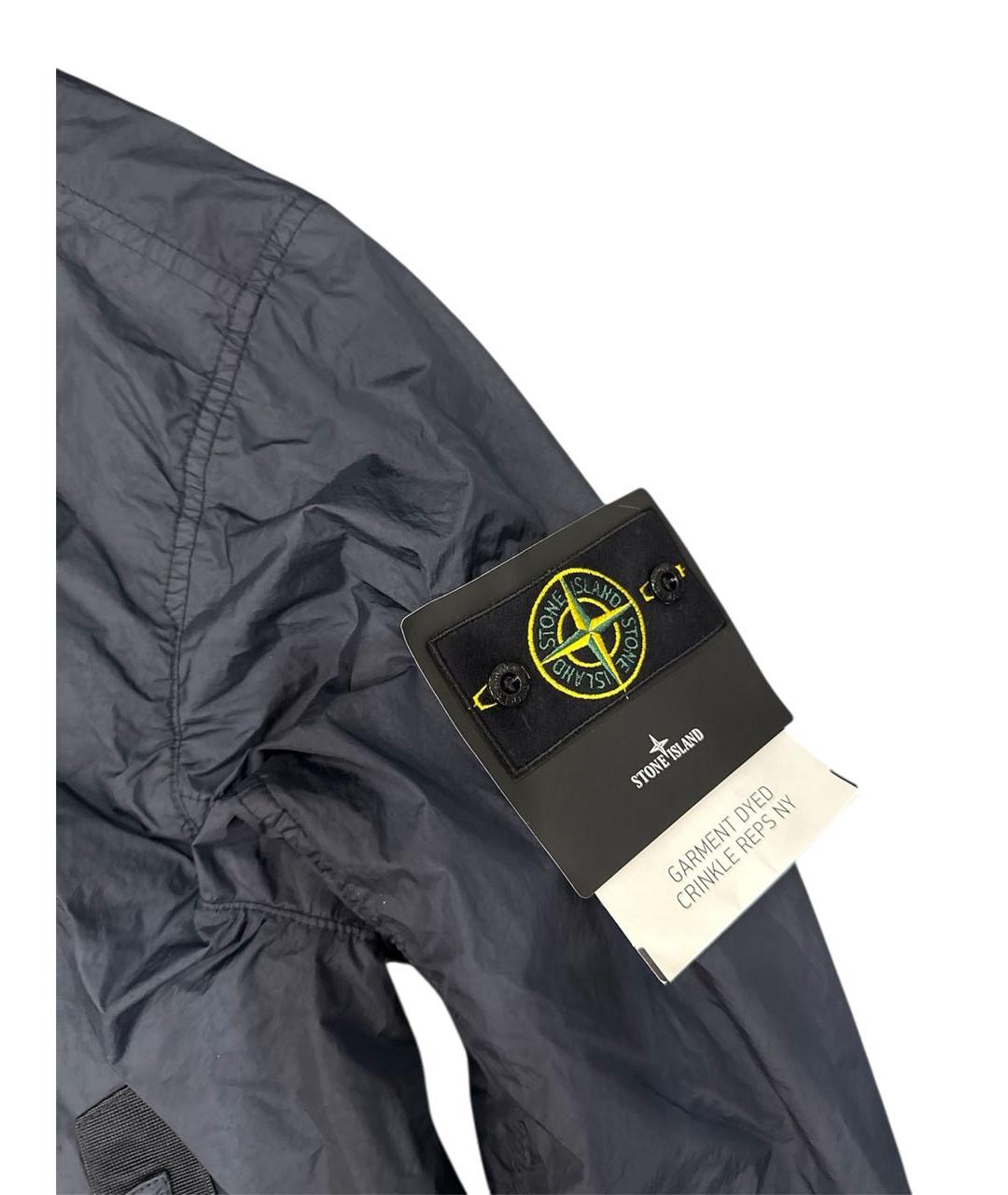 STONE ISLAND Темно-синяя полиэстеровая куртка, фото 3