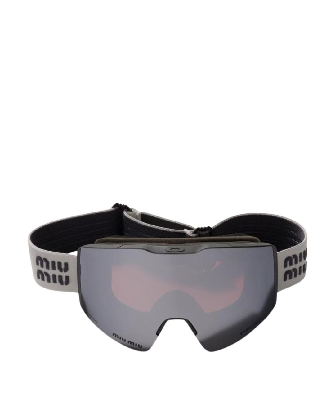 MIU MIU Антрацитовые пластиковые солнцезащитные очки, фото 1