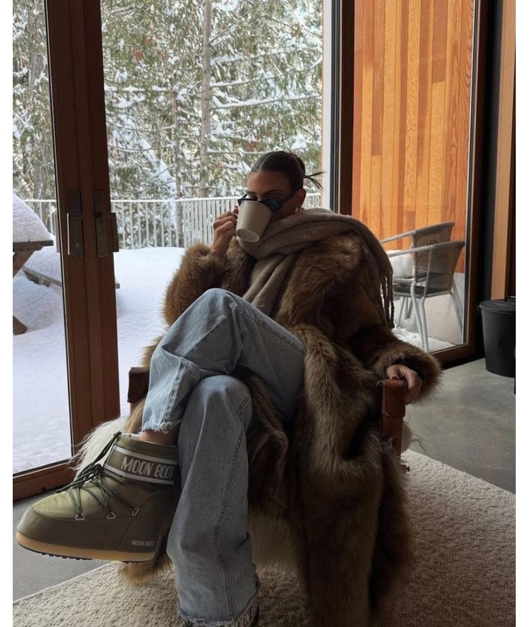 MOON BOOT Хаки текстильные ботинки, фото 5