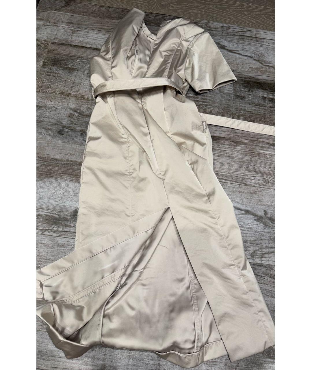 BRUNELLO CUCINELLI Бежевое полиэстеровое повседневное платье, фото 2